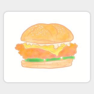 Faded Chicken sandwich Magnet